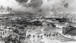 The Allied landing on the coast of Normandy 